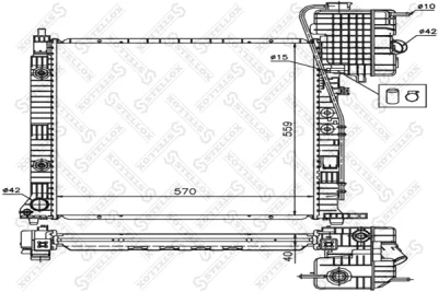 10-25873-SX STELLOX Радиатор, охлаждение двигателя