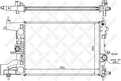 10-26030-SX STELLOX Радиатор, охлаждение двигателя