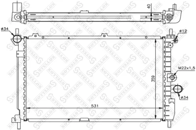 10-26069-SX STELLOX Радиатор, охлаждение двигателя