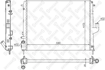 10-26163-SX STELLOX Радиатор, охлаждение двигателя