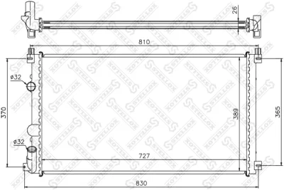 10-26182-SX STELLOX Радиатор, охлаждение двигателя