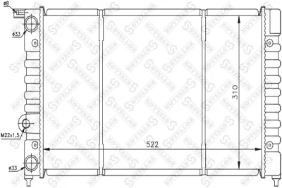 10-26220-SX STELLOX Радиатор, охлаждение двигателя