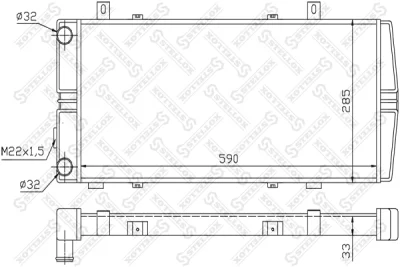 10-26240-SX STELLOX Радиатор, охлаждение двигателя