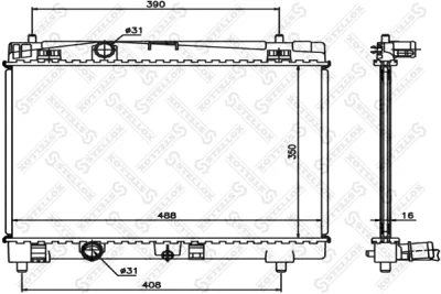 10-26321-SX STELLOX Радиатор, охлаждение двигателя