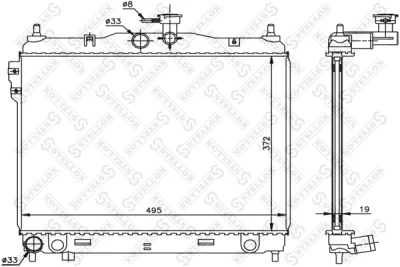 10-26603-SX STELLOX Радиатор, охлаждение двигателя