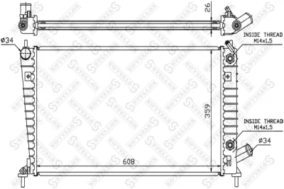 10-26659-SX STELLOX Радиатор, охлаждение двигателя