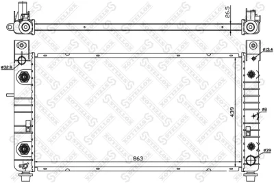 10-26736-SX STELLOX Радиатор, охлаждение двигателя