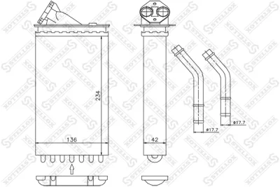 Теплообменник, отопление салона STELLOX 10-35011-SX