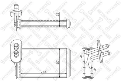 Теплообменник, отопление салона STELLOX 10-35019-SX