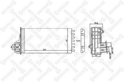 Теплообменник, отопление салона STELLOX 10-35047-SX