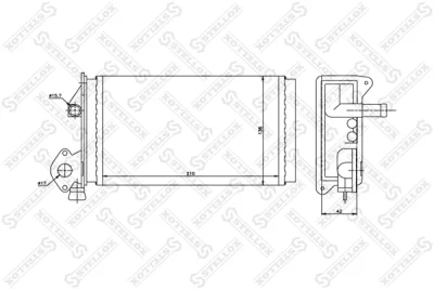 10-35063-SX STELLOX Теплообменник, отопление салона