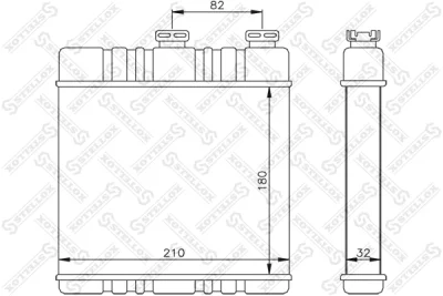 10-35071-SX STELLOX Теплообменник, отопление салона