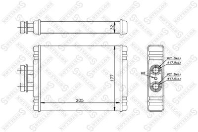 Теплообменник, отопление салона STELLOX 10-35114-SX