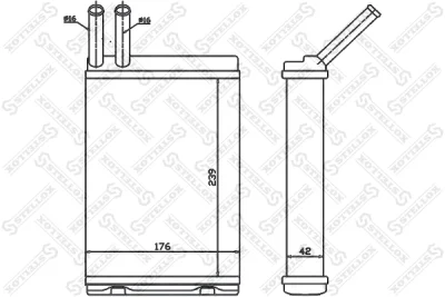 Теплообменник, отопление салона STELLOX 10-35129-SX