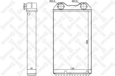 10-35229-SX STELLOX Теплообменник, отопление салона