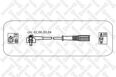 10-38115-SX STELLOX Комплект проводов зажигания