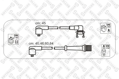 10-38163-SX STELLOX Комплект проводов зажигания