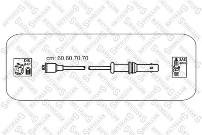 10-38447-SX STELLOX Комплект проводов зажигания