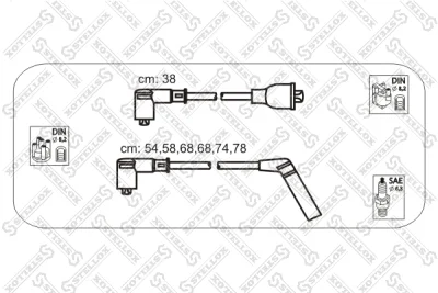 Комплект проводов зажигания STELLOX 10-38492-SX