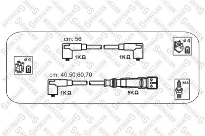 10-39054-SX STELLOX Комплект проводов зажигания