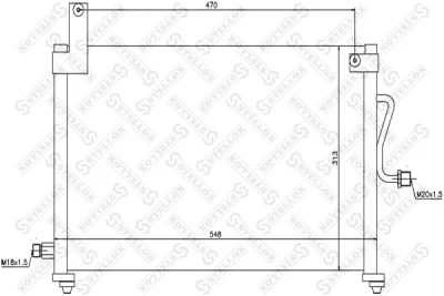 10-45026-SX STELLOX Конденсатор, кондиционер