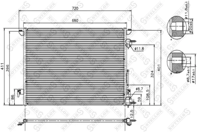 10-45031-SX STELLOX Конденсатор, кондиционер