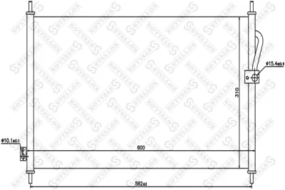 10-45093-SX STELLOX Конденсатор, кондиционер