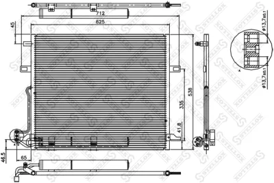 10-45121-SX STELLOX Конденсатор, кондиционер