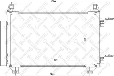 Конденсатор, кондиционер STELLOX 10-45159-SX