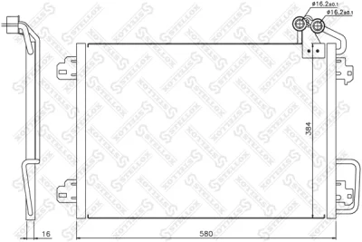 Конденсатор, кондиционер STELLOX 10-45197-SX