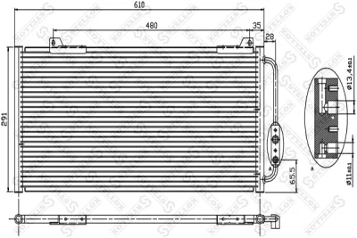 10-45332-SX STELLOX Конденсатор, кондиционер