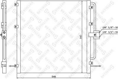 Конденсатор, кондиционер STELLOX 10-45452-SX