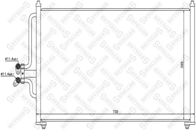 10-45459-SX STELLOX Конденсатор, кондиционер