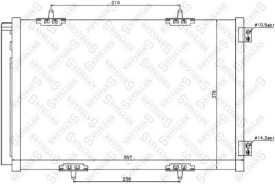 10-45632-SX STELLOX Конденсатор, кондиционер