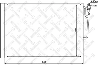 10-45649-SX STELLOX Конденсатор, кондиционер