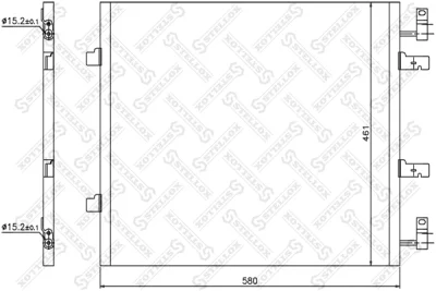 10-45666-SX STELLOX Конденсатор, кондиционер