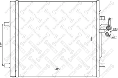 10-45692-SX STELLOX Конденсатор, кондиционер