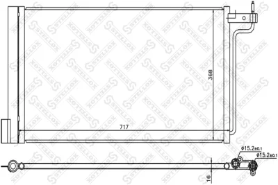 10-45739-SX STELLOX Конденсатор, кондиционер