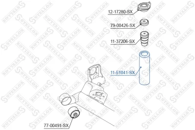 Защитный колпак / пыльник, амортизатор STELLOX 11-51041-SX