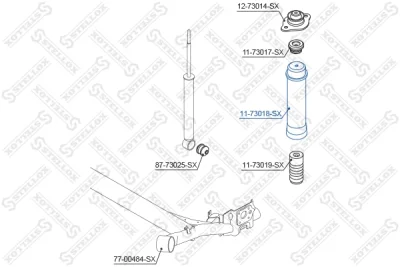 Защитный колпак / пыльник, амортизатор STELLOX 11-73018-SX