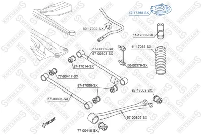 12-17368-SX STELLOX Опора стойки амортизатора