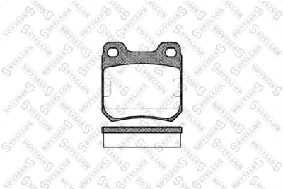 Комплект тормозных колодок, дисковый тормоз STELLOX 250 000-SX