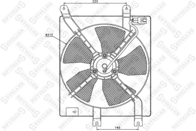 Вентилятор, охлаждение двигателя STELLOX 29-99252-SX
