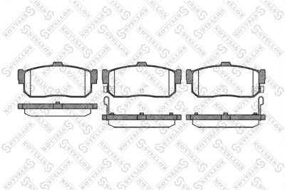 Комплект тормозных колодок, дисковый тормоз STELLOX 377 012-SX