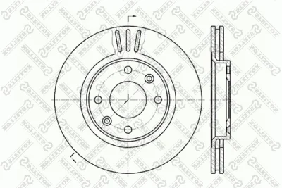 Тормозной диск STELLOX 6020-1929V-SX