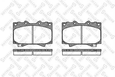 Комплект тормозных колодок, дисковый тормоз STELLOX 718 004-SX