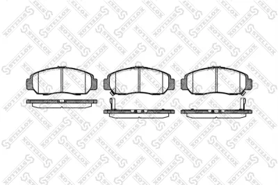 Комплект тормозных колодок, дисковый тормоз STELLOX 758 012-SX