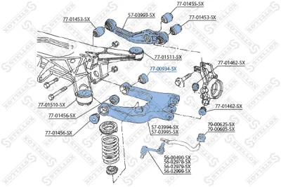 77-00934-SX STELLOX Подвеска, рычаг независимой подвески колеса
