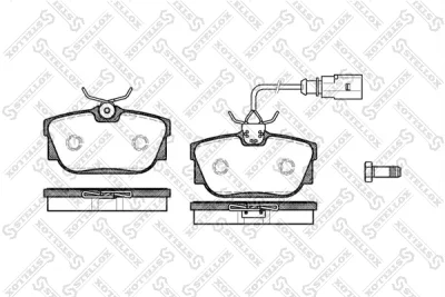 778 000B-SX STELLOX Комплект тормозных колодок, дисковый тормоз