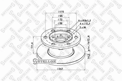 Тормозной диск STELLOX 85-00735-SX